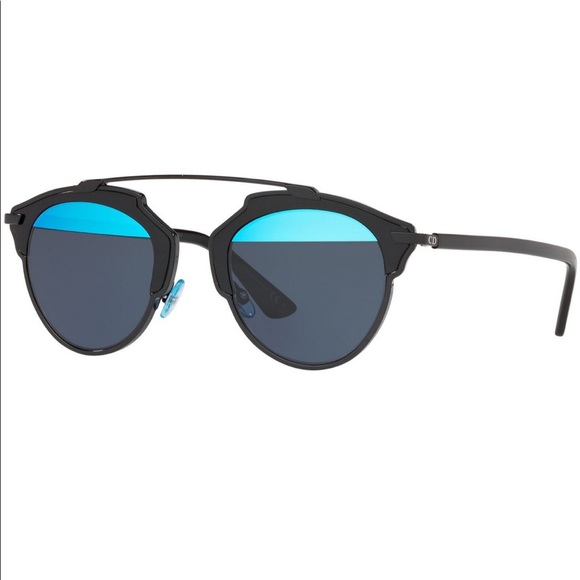 Dior Accessories - Dior Black/Blue “So Real” Mirrored Sunglasses